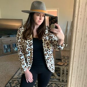 Leopard Print Blazer